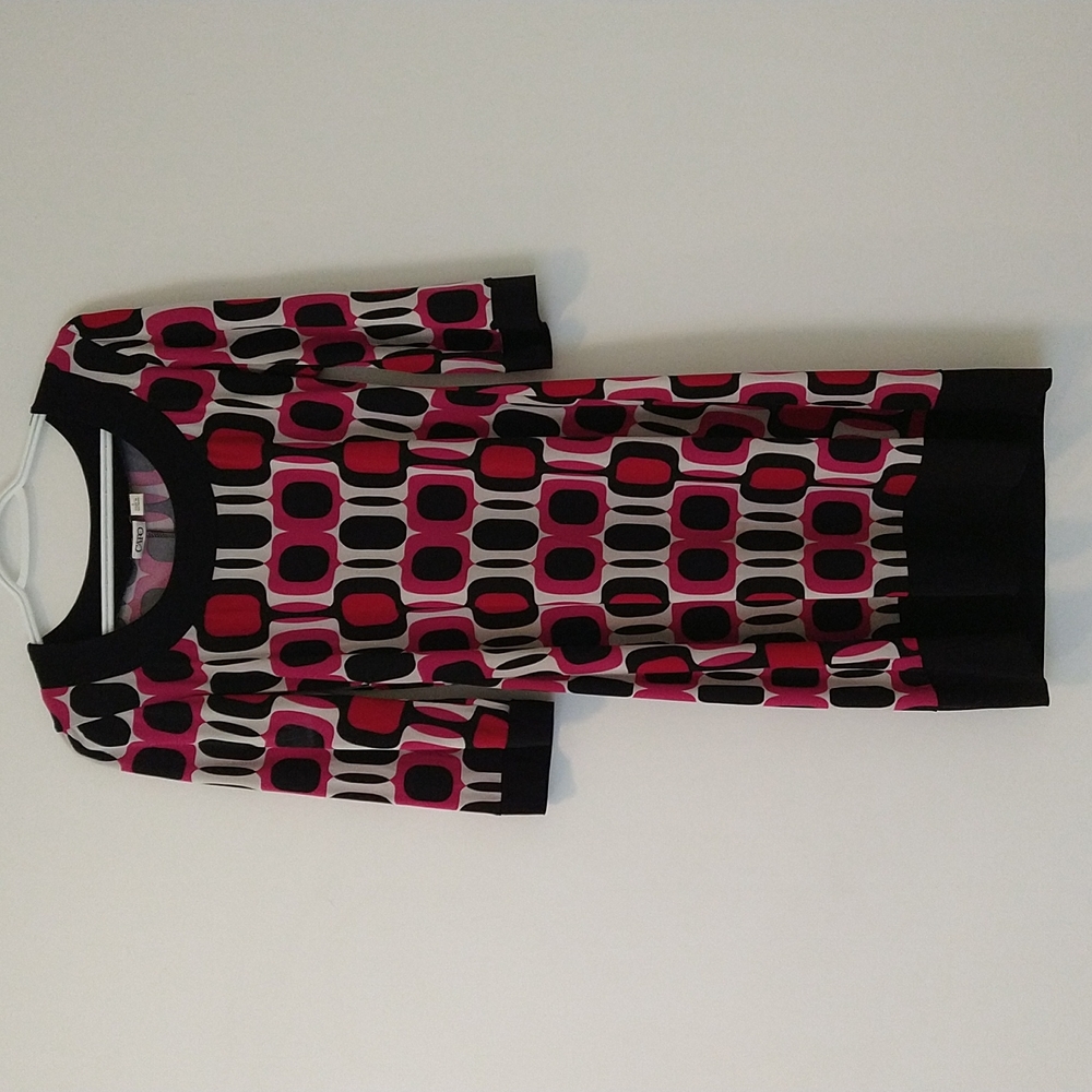 Retro Design Women's Midrise 3/4 Sleeve Dress Size S